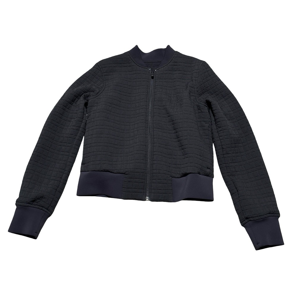 Lululemon Jacket Black Serene Travels Bomber Reversible Quilted Size M 19 x 24